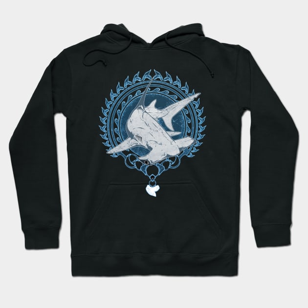 Hammerhead Shark Teeth Necklace Hoodie by NicGrayTees